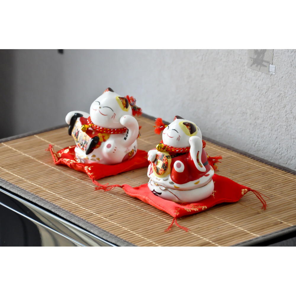 Tirelire Chat Maneki Neko Duo Blanc Tirelire Chat Maneki Neko Duo Blanc
