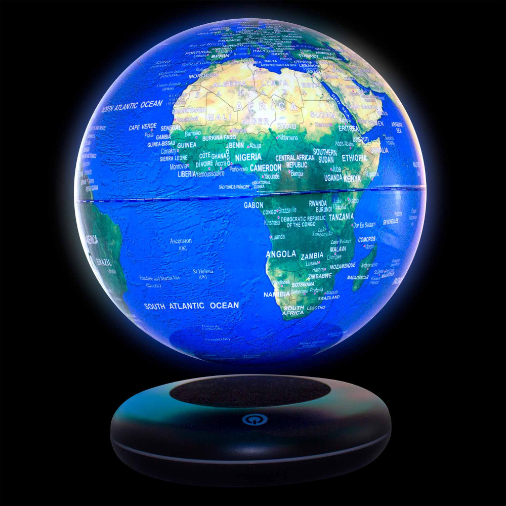 Globe terrestre 20 cm lumineux en lévitation Globe terrestre 20 cm lumineux en lévitation