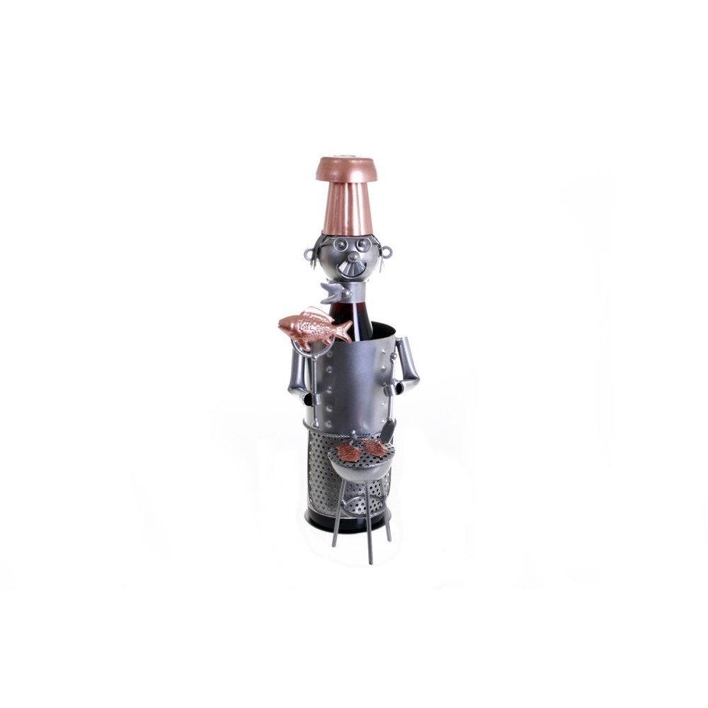 Porte-bouteille cuisinier barbecue- Collection Forgeron Porte-bouteille cuisinier barbecue- Collection Forgeron