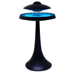 Enceinte en lévitation UFOSOUND noire sur pied noir