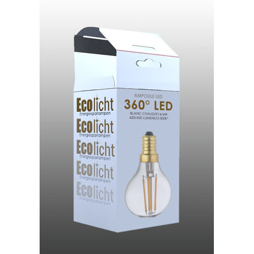 Ampoule Lampe C45 E14 filament droit classique