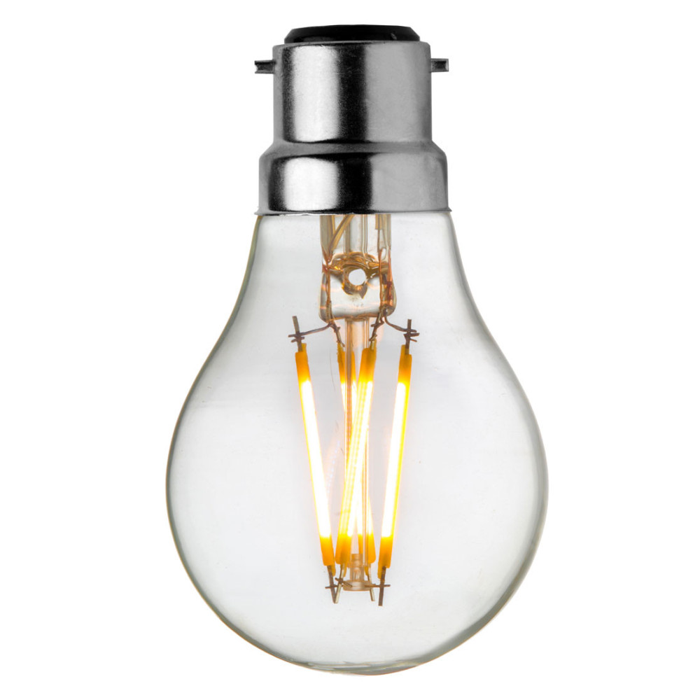 Ampoule Lampe A60 B22 Led Filament droit 8W classique- Verre Clair - Ping  Déco