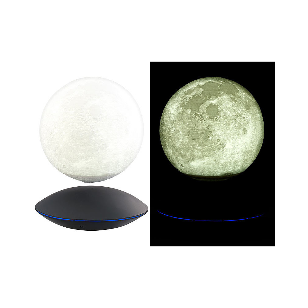 MOONFLIGHT – Globe lunaire 3D lumineux sur base UFO MOONFLIGHT – Globe lunaire 3D lumineux sur base UFO