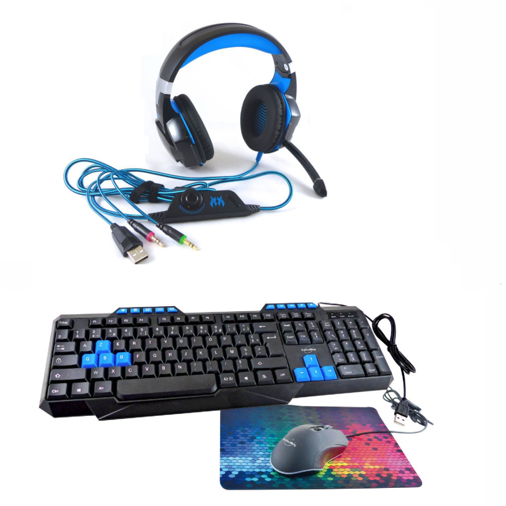 Pack spécial Gaming Casque - Clavier - Souris - Tapis INOVALLEY - Boutique  Ping City