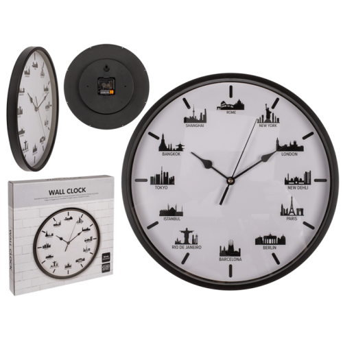 Horloge design SKYLINES 30 cm