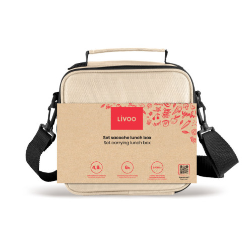 Set sacoche Lunch Box Beige