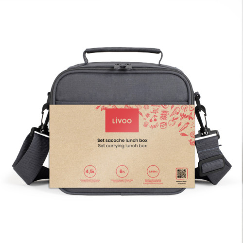 Set sacoche Lunch Box Gris