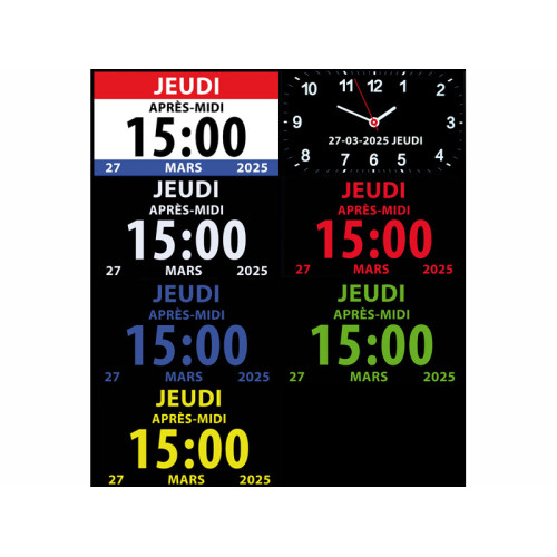 Horloge numérique 10"...