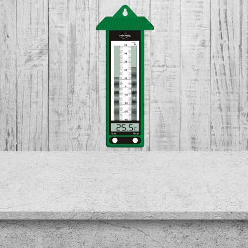 thermomètre mini maxi vert