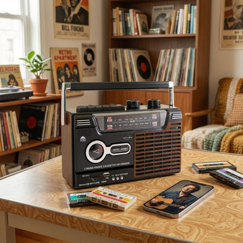 Radio-cassette USB look...